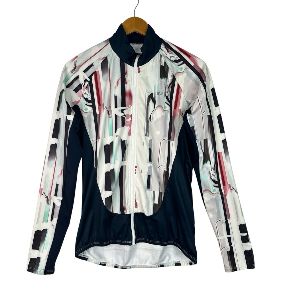 Sugoi RS Training Long Sleeve Cycling Jersey Womens L Abstract Full Zip Bike Top